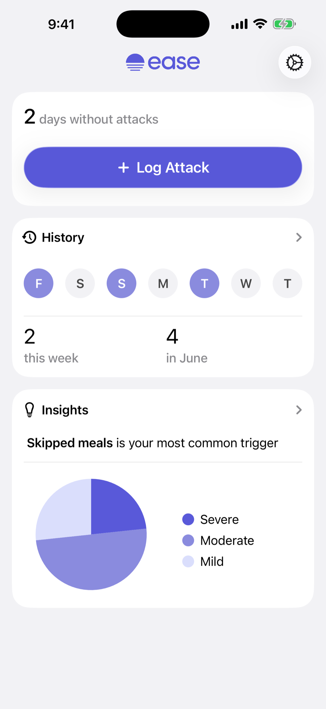 One tap to log an attack